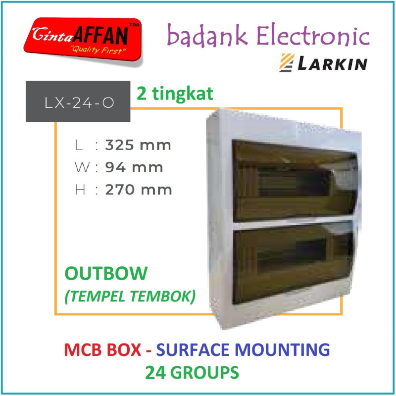 MCB BOX 24 GROUPS (2 TINGKAT) - SURFACE MOUNTING / TEMPEL TEMBOK